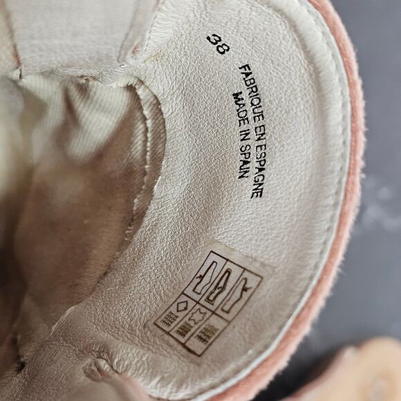 EUC Free People Women's Rose Pink Velvet At Ease Loafers Mules Shoes 38 7.5 - Picture 8 of 8